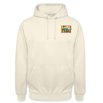TKKG Logo Ein Fall Für TKKG Brustmotiv - Unisex Hoodie - Vanille-Milchshake - Vorne - Alina (178cm) & Michal (187cm)
