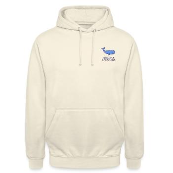 Pottwal - Wenn ich Angst habe, verstecke ich mich im Wasser - Unisex Hoodie - Vanille-Milchshake - Vorne - Alina (178cm) & Michal (187cm)