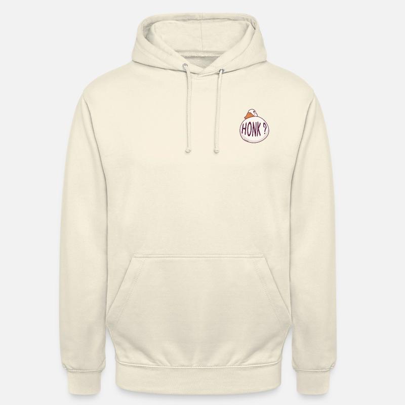 Arrière train d'oie - HONK ? - Sweat-shirt à capuche unisexe - vanille