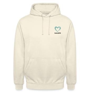Rail Love Light - Unisex Hoodie - vanilla - Front - Alina (178cm) & Michal (187cm)