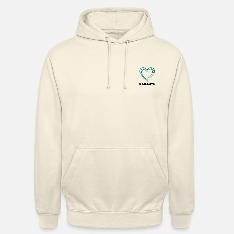 Rail Love Light - Sweat-shirt à capuche unisexe - vanille