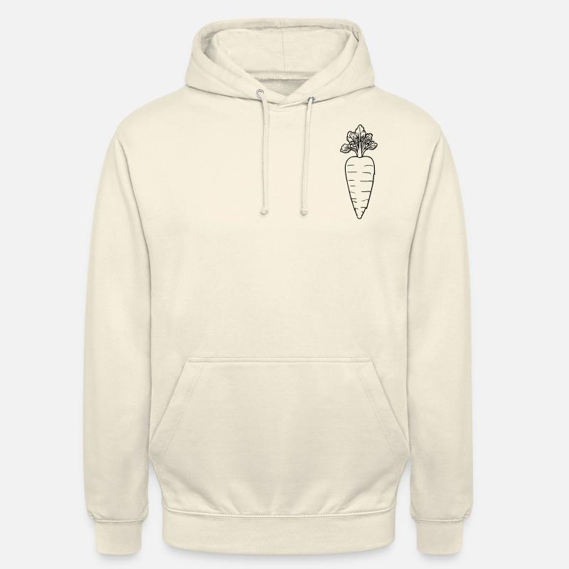 Outline carrot - Unisex Hoodie - vanilla