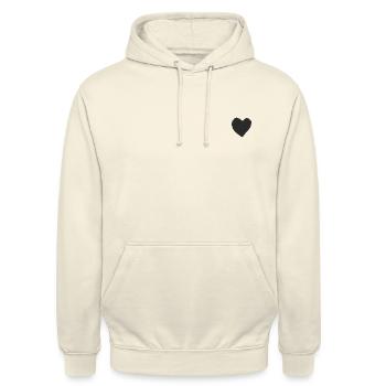 Cœur - Sweat-shirt à capuche unisexe - vanille - Devant - Alina (178cm) & Michal (187cm)