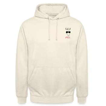 Zwergspitz - Unisex Hoodie - Vanille-Milchshake - Vorne - Alina (178cm) & Michal (187cm)