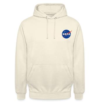NASA Classic Logo As Chest Logo - Unisex Hoodie - vanilla - Front - Alina (178cm) & Michal (187cm)