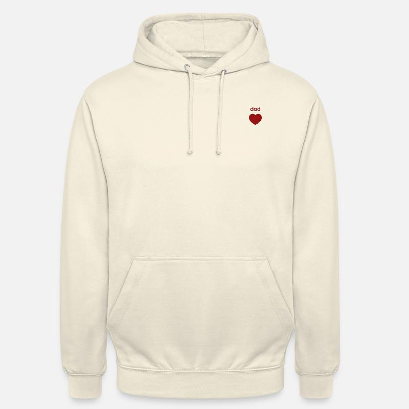 dad heart - Sweat-shirt à capuche unisexe - vanille