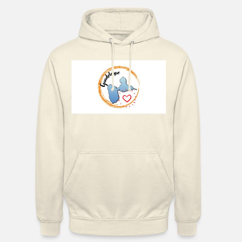 Guadeloupe dans mon coeur - Sweat-shirt à capuche unisexe - vanille