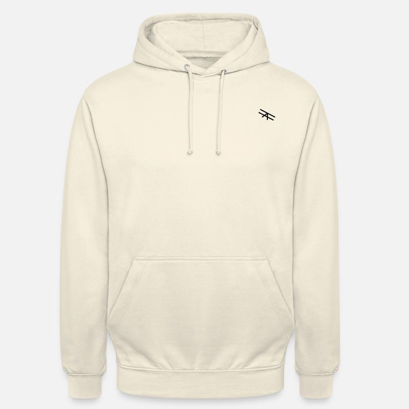 Minimalistic Plane Black - Unisex Hoodie - Vanille-Milchshake
