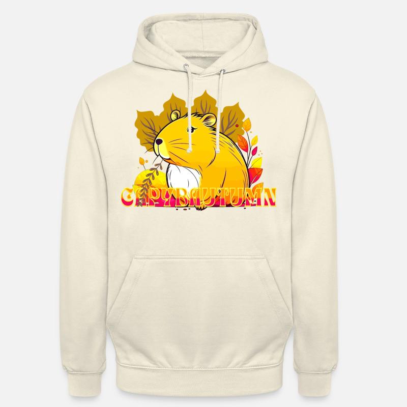 Capybautomne - Sweat-shirt à capuche unisexe - vanille