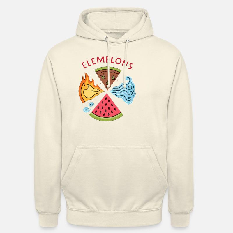 Elemelons Conception élémentaire de pastèque - Sweat-shirt à capuche unisexe - vanille