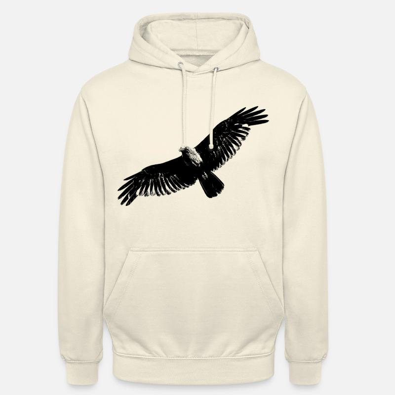 Aigle volant Chasseur - Sweat-shirt à capuche unisexe - vanille