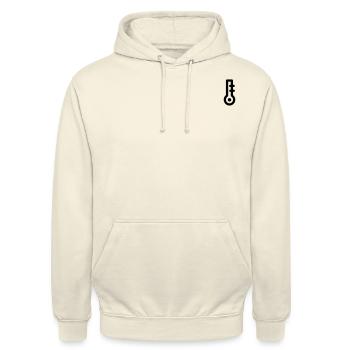 Icône Termomètre - Sweat-shirt à capuche unisexe - vanille - Devant - Alina (178cm) & Michal (187cm)