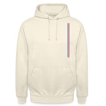 Frankreich Stil Streifen - Unisex Hoodie - Vanille-Milchshake - Vorne - Alina (178cm) & Michal (187cm)