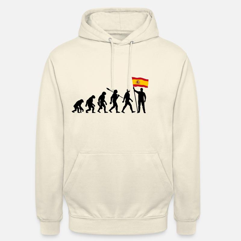 Spanien - Evolution - Flagge - Nation - Unisex Hoodie - Vanille-Milchshake