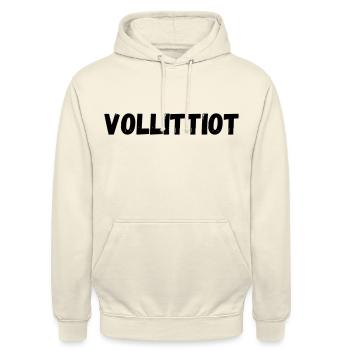 VOLLiTTiot - Unisex Hoodie - Vanille-Milchshake - Vorne - Alina (178cm) & Michal (187cm)