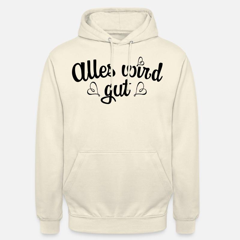 139 Alles wird gut Herzen - Unisex Hoodie - Vanille-Milchshake