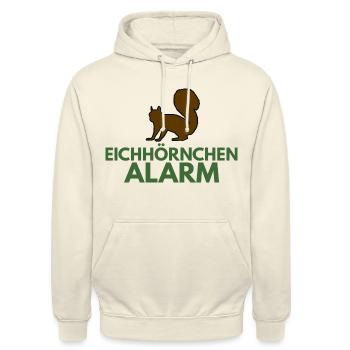 Eichhörnchen Alarm Schöne Bescherung Griswold witz - Unisex Hoodie - Vanille-Milchshake - Vorne - Alina (178cm) & Michal (187cm)