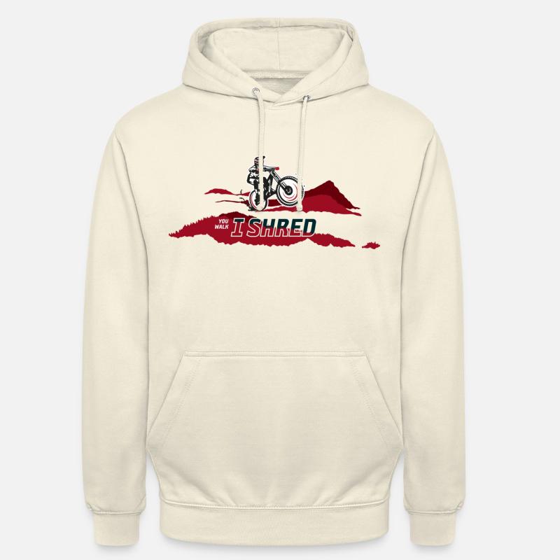 Vélo de descente - Sweat-shirt à capuche unisexe - vanille