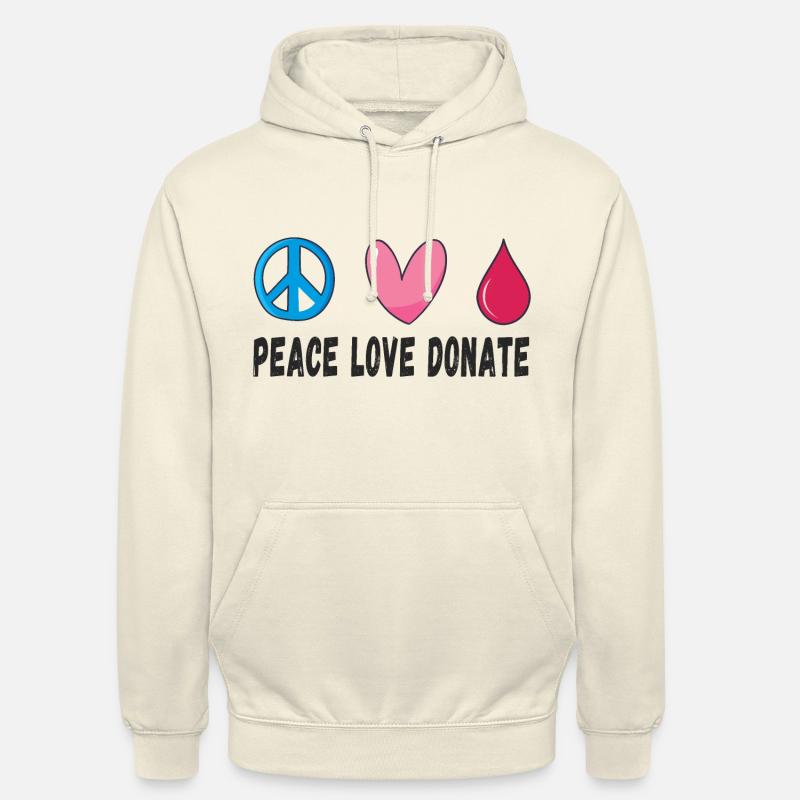 Pace, Amore, Dona Sangue - Felpa con cappuccio unisex - milkshake