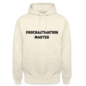 Procrastination Master - Sweat-shirt à capuche unisexe - vanille - Devant - Alina (178cm) & Michal (187cm)