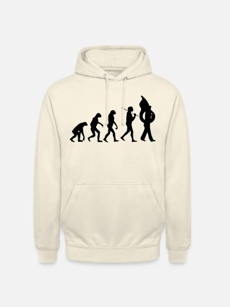 Evolution Tuba Spielmannszug Kapelle Musik Lustig - Unisex Hoodie - Vanille-Milchshake