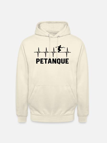 Petanque Boule Heartbeat Boccia Players - Unisex Hoodie - vanilla