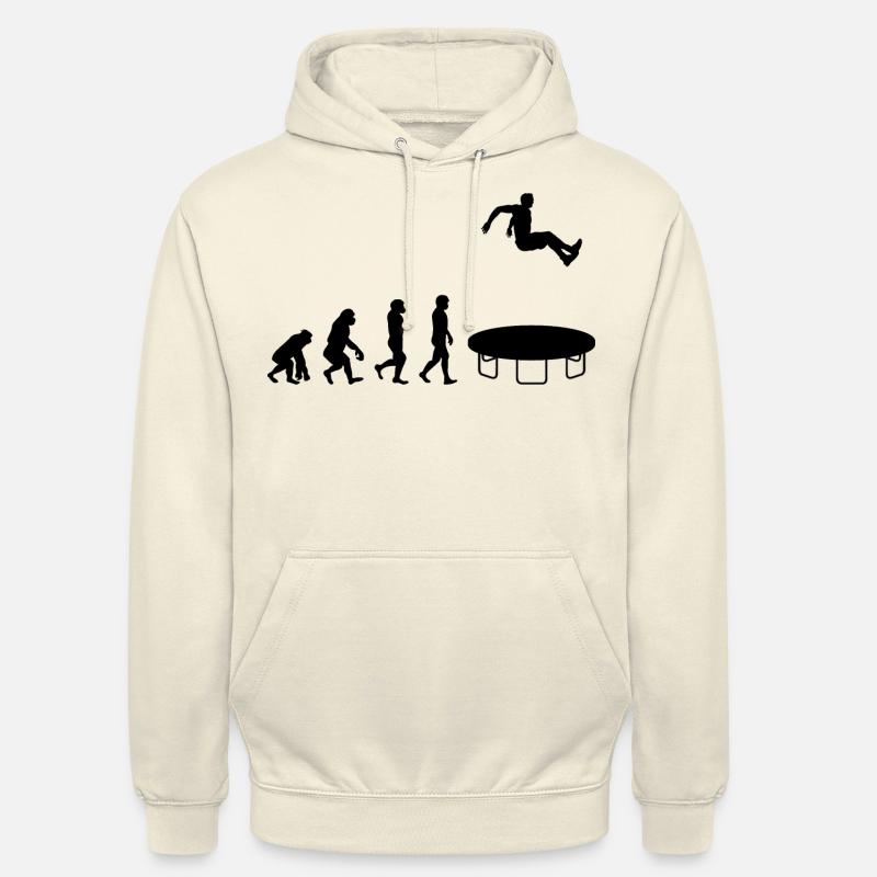 Trampolin Jumper Jumping Gymnastics Evolution - Unisex Hoodie - Vanille-Milchshake