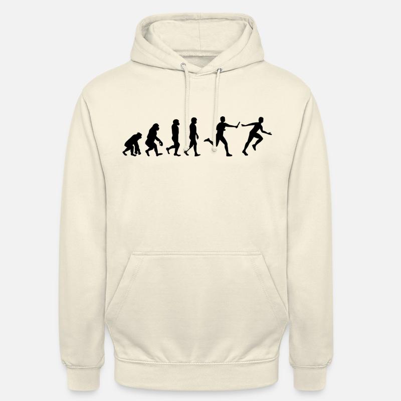 Staffellauf Athlet Leichtathletik Evolution - Unisex Hoodie - Vanille-Milchshake
