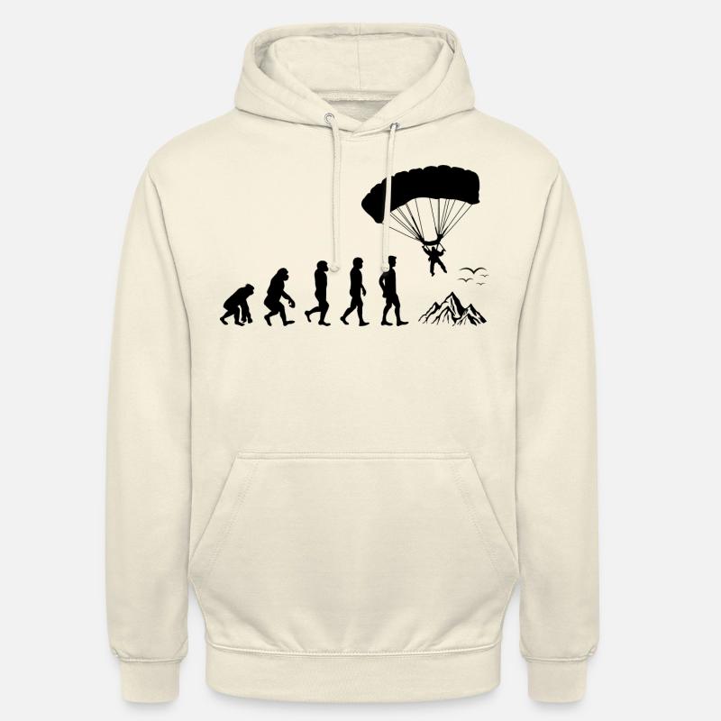 Fallschirmspringen Evolution - Unisex Hoodie - Vanille-Milchshake