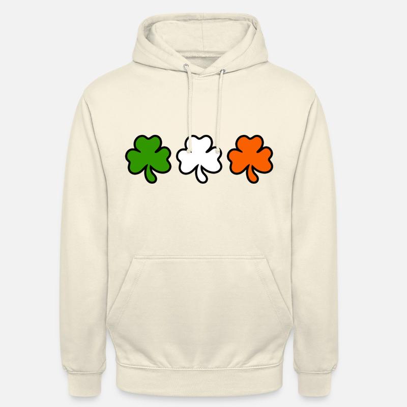 Cloverleaf Irlande Drapeau - Sweat-shirt à capuche unisexe - vanille