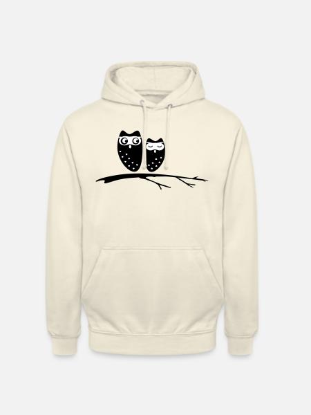 Verliebte Eulen Paar - Unisex Hoodie - Vanille-Milchshake