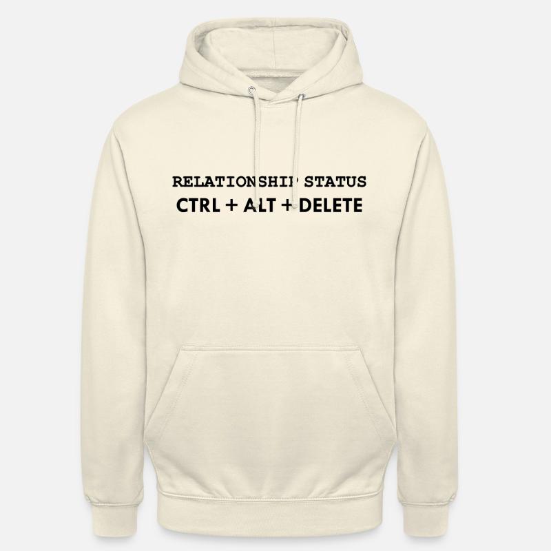 Relationship status CTRL ALT DELETE - Unisex Hoodie - vanilla