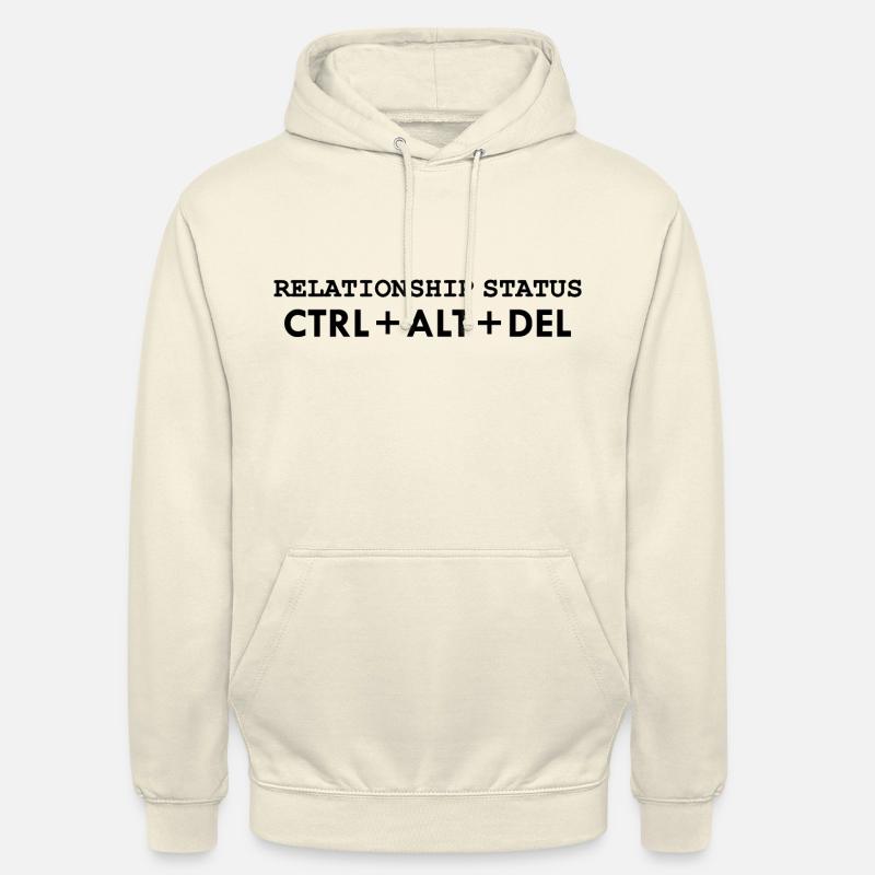 Relationship status CTRL ALT DELETE - Unisex Hoodie - vanilla