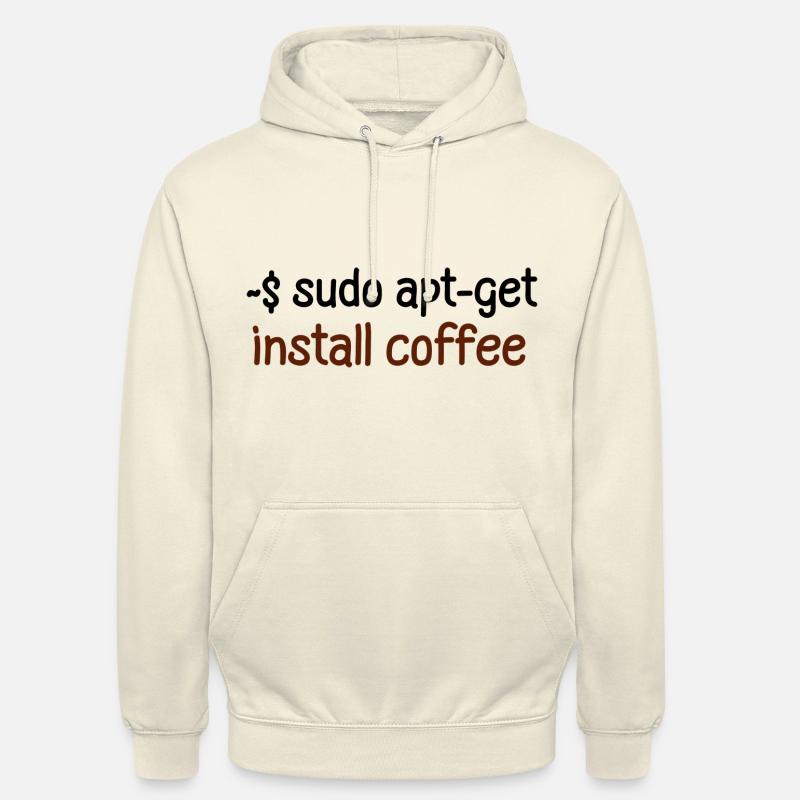 Coffee Programmer Tux Linux Coding Saying Unisex Hoodie