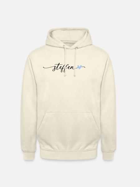 Steffen Name Calligraphy Font - Unisex Hoodie - vanilla