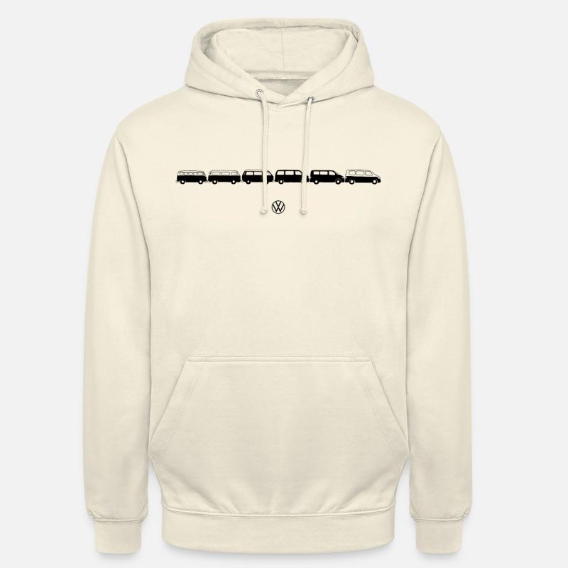 Volkswagen VW Camper Evolution Avec Logo En Noir - Sweat-shirt à capuche unisexe - vanille