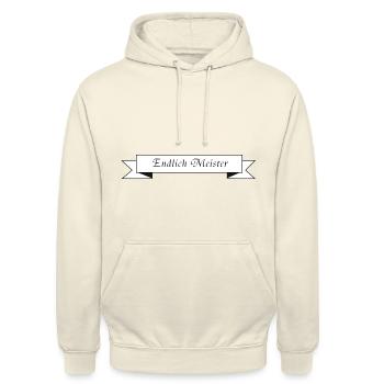 Endlich Meister - Unisex Hoodie - Vanille-Milchshake - Vorne - Alina (178cm) & Michal (187cm)