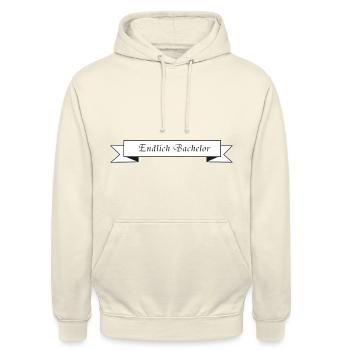 Endlich Bachelor - Unisex Hoodie - Vanille-Milchshake - Vorne - Alina (178cm) & Michal (187cm)