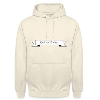 Endlich Doktor - Unisex Hoodie - Vanille-Milchshake - Vorne - Alina (178cm) & Michal (187cm)