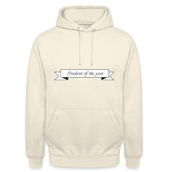 Étudiant de l’année - Sweat-shirt à capuche unisexe - vanille - Devant - Alina (178cm) & Michal (187cm)