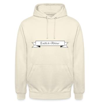 Endlich Abitur - Unisex Hoodie - Vanille-Milchshake - Vorne - Alina (178cm) & Michal (187cm)