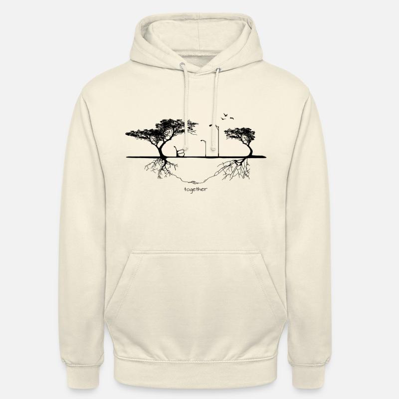 Amour ensemble relation amoureuse - Sweat-shirt à capuche unisexe - vanille