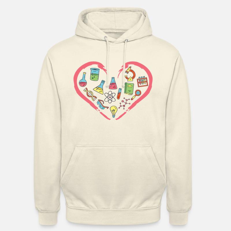 I love Science and Physics - Unisex Hoodie - vanilla