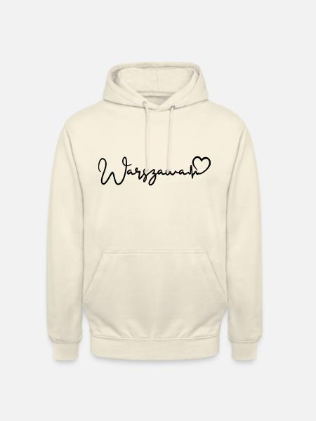 Warszawa Heartbeat Varsovie - Sweat-shirt à capuche unisexe - vanille