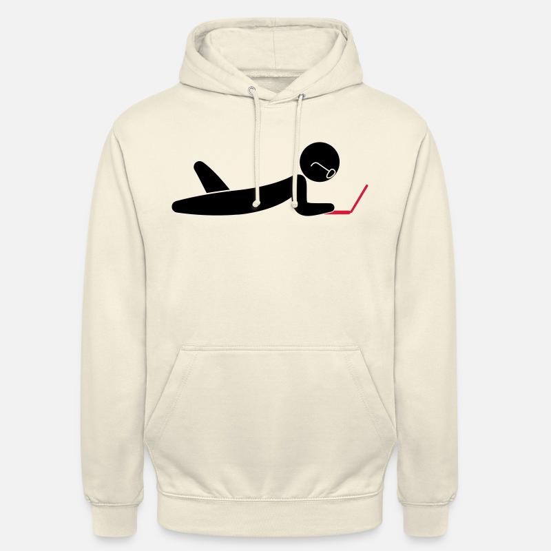 A programmer using a laptop - Unisex Hoodie - vanilla