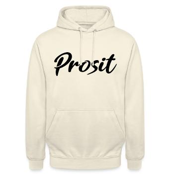 Prosit Prost Trinkspruch - Unisex Hoodie - Vanille-Milchshake - Vorne - Alina (178cm) & Michal (187cm)