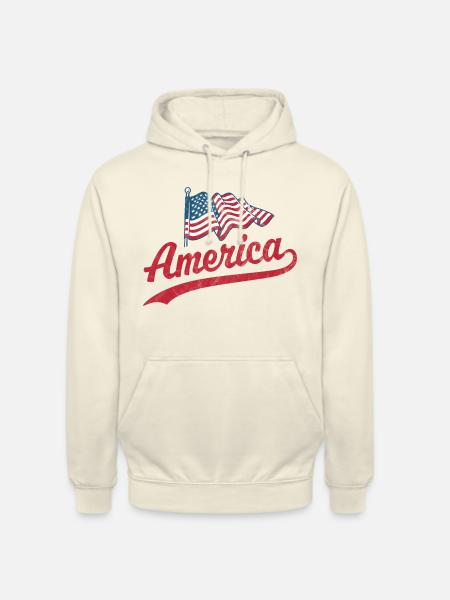 Amerika Flagge - Unisex Hoodie - Vanille-Milchshake