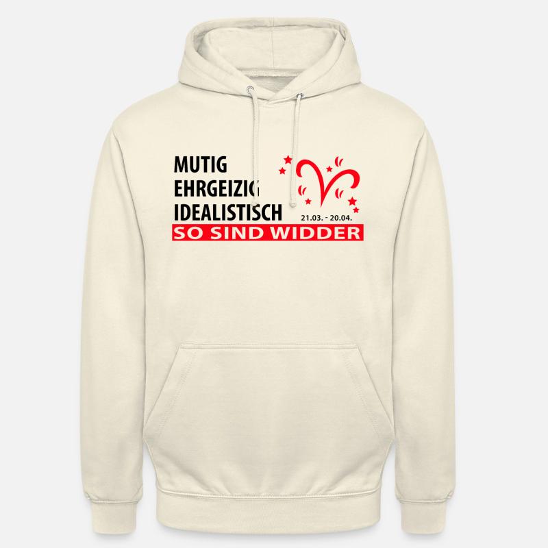 Sternzeichen Widder - Eigenschaften - Unisex Hoodie - Vanille-Milchshake