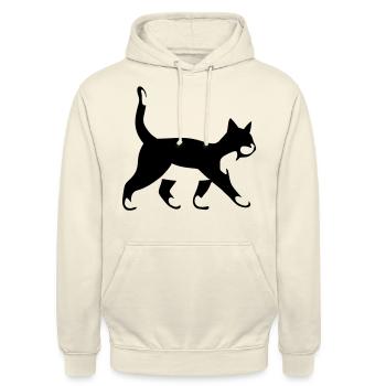 mignon chat * chats - Sweat-shirt à capuche unisexe - vanille - Devant - Alina (178cm) & Michal (187cm)