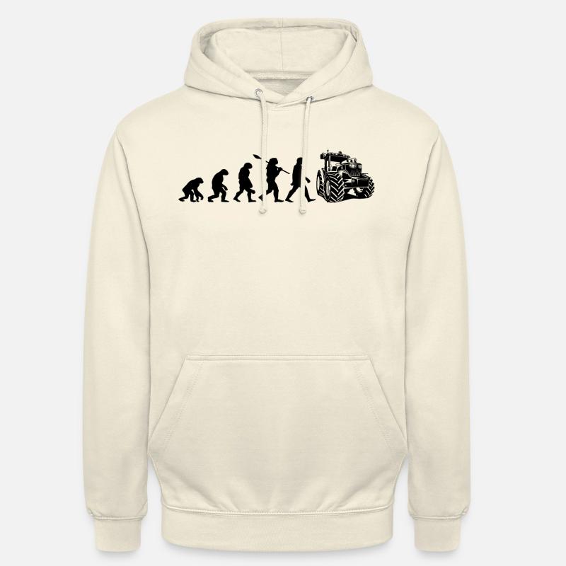 Evolution des Traktors - Unisex Hoodie - Vanille-Milchshake